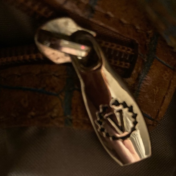 Valentina Italia Vintage Italian Crocodile Alligator Reptile Brown Purse Bag EUC - Picture 9 of 16